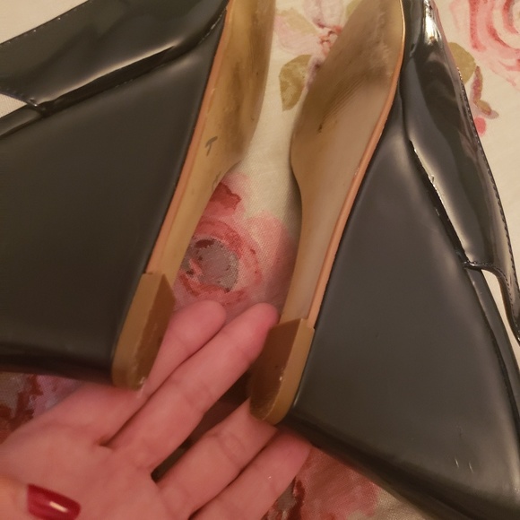 Navy Patent Wedges - Picture 5 of 8